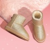 image:imageDREAM PAIRS Girls Boots Toddler Kids Winter Shoes  Warm Short Ankle Snow Anti Slip Booties for Little Big Kid Fuzzy Lining Stylish Faux Fur UpperGold