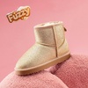 image:imageDREAM PAIRS Girls Boots Toddler Kids Winter Shoes  Warm Short Ankle Snow Anti Slip Booties for Little Big Kid Fuzzy Lining Stylish Faux Fur UpperGold