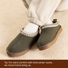 image:imageDREAM PAIRS Girls Boys Slippers Kids House Shoes  Indoor Outdoor Fuzzy Little Big Kid Slipon Faux Suede Slipper for Winter ChristmasGreen