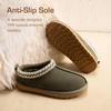 image:imageDREAM PAIRS Girls Boys Slippers Kids House Shoes  Indoor Outdoor Fuzzy Little Big Kid Slipon Faux Suede Slipper for Winter ChristmasGreen