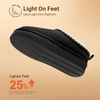 image:imageDREAM PAIRS Girls Slippers Kids Platform Slipper  Fuzzy House Indoor Outdoor Little Big Kid Slip on Extrathick Faux Fur Lining Winter Christmas ShoesAll Black