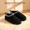 image:imageDREAM PAIRS Girls Slippers Kids Platform Slipper  Fuzzy House Indoor Outdoor Little Big Kid Slip on Extrathick Faux Fur Lining Winter Christmas ShoesBlack