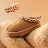 image:imageDREAM PAIRS Girls Slippers Kids Platform Slipper  Fuzzy House Indoor Outdoor Little Big Kid Slip on Extrathick Faux Fur Lining Winter Christmas ShoesCamel