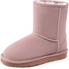 image:imageDREAM PAIRS Girls Boots Kids Boys Winter Mid Boot  Snow Faux Fur Lining Warm Little Big Kid Pull on Cold Outfits with Non Slip Outsole for Safe WalkingAll Pink