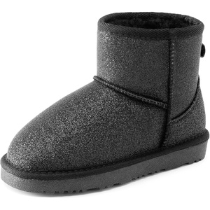 image:imageDREAM PAIRS Girls Boots Toddler Kids Winter Shoes  Warm Short Ankle Snow Anti Slip Booties for Little Big Kid Fuzzy Lining Stylish Faux Fur UpperAll Black