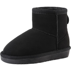 image:imageDREAM PAIRS Girls Boots Toddler Kids Winter Shoes  Warm Short Ankle Snow Anti Slip Booties for Little Big Kid Fuzzy Lining Stylish Faux Fur UpperBlack