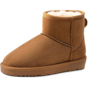 image:imageDREAM PAIRS Girls Boots Toddler Kids Winter Shoes  Warm Short Ankle Snow Anti Slip Booties for Little Big Kid Fuzzy Lining Stylish Faux Fur UpperCamel