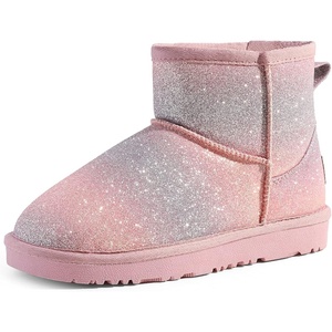 image:imageDREAM PAIRS Girls Boots Toddler Kids Winter Shoes  Warm Short Ankle Snow Anti Slip Booties for Little Big Kid Fuzzy Lining Stylish Faux Fur UpperMulti