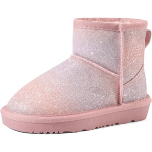 image:imageDREAM PAIRS Girls Boots Toddler Kids Winter Shoes  Warm Short Ankle Snow Anti Slip Booties for Little Big Kid Fuzzy Lining Stylish Faux Fur UpperRainbow