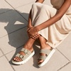 image:imageDREAM PAIRS Arch Support Cork Chunky Platform SandalsBeige