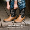 image:imageDREAM PAIRS Boys Girls Cowboy Cowgirl Kids BootsBlackTan