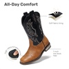 image:imageDREAM PAIRS Boys Girls Cowboy Cowgirl Kids BootsBlackTan