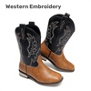 image:imageDREAM PAIRS Boys Girls Cowboy Cowgirl Kids BootsBlackTan
