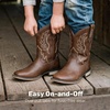 image:imageDREAM PAIRS Boys Girls Cowboy Cowgirl Kids BootsDark Brown