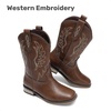 image:imageDREAM PAIRS Boys Girls Cowboy Cowgirl Kids BootsDark Brown