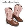 image:imageDREAM PAIRS Boys Girls Cowboy Cowgirl Kids BootsPink