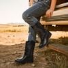 image:imageDREAM PAIRS Girls Boys Cowboy Cowgirl BootsBlack