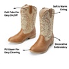 image:imageDREAM PAIRS Girls Boys Cowboy Cowgirl BootsGoldBrown