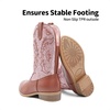 image:imageDREAM PAIRS Girls Boys Cowboy Cowgirl BootsPinkBrown