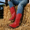image:imageDREAM PAIRS Girls Boys Cowboy Cowgirl BootsRed
