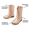 image:imageDREAM PAIRS Girls Boys Cowboy Cowgirl BootsRose Gold