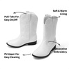 image:imageDREAM PAIRS Girls Boys Cowboy Cowgirl BootsWhite