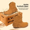 image:imageDREAM PAIRS Girls Cowboy Cowgirl Western BootsCamelsuede