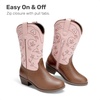 image:imageDREAM PAIRS Girls Cowboy Cowgirl Western BootsPinkBrown
