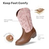 image:imageDREAM PAIRS Girls Cowboy Cowgirl Western BootsPinkBrown