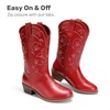 image:imageDREAM PAIRS Girls Cowboy Cowgirl Western BootsRed