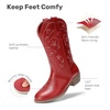 image:imageDREAM PAIRS Girls Cowboy Cowgirl Western BootsRed