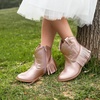 image:imageDREAM PAIRS Girls Cowboy Cowgirl Western BootsRose Gold