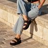 image:imageDREAM PAIRS Waterproof Lightweight Platform SandalsAll Black
