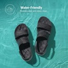 image:imageDREAM PAIRS Waterproof Lightweight Platform SandalsBlackWhite