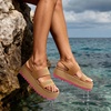 image:imageDREAM PAIRS Waterproof Lightweight Platform SandalsCamel