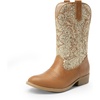 image:imageDREAM PAIRS Girls Boys Cowboy Cowgirl BootsGoldBrown