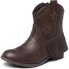image:imageDREAM PAIRS Girls Cowboy Cowgirl Western BootsBrown