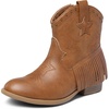 image:imageDREAM PAIRS Girls Cowboy Cowgirl Western BootsCamel
