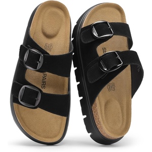 image:imageDREAM PAIRS Arch Support Cork Chunky Platform SandalsBlack