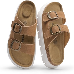 image:imageDREAM PAIRS Arch Support Cork Chunky Platform SandalsBrown