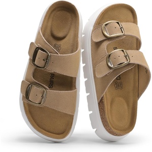 image:imageDREAM PAIRS Arch Support Cork Chunky Platform SandalsTaupe