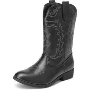 image:imageDREAM PAIRS Girls Boys Cowboy Cowgirl BootsBlack