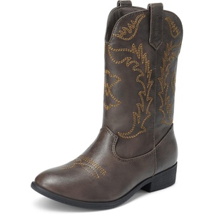 image:imageDREAM PAIRS Girls Boys Cowboy Cowgirl BootsBrown