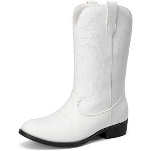 image:imageDREAM PAIRS Girls Boys Cowboy Cowgirl BootsWhite