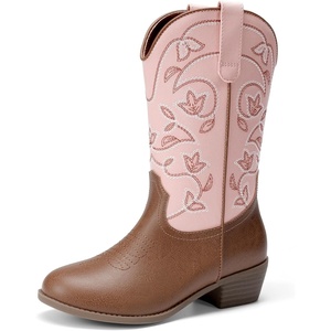 image:imageDREAM PAIRS Girls Cowboy Cowgirl Western BootsPinkBrown