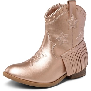 image:imageDREAM PAIRS Girls Cowboy Cowgirl Western BootsRose Gold