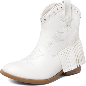 image:imageDREAM PAIRS Girls Cowboy Cowgirl Western BootsWhite