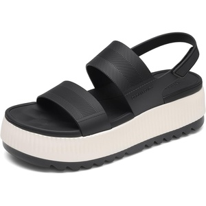 image:imageDREAM PAIRS Waterproof Lightweight Platform SandalsBlackWhite