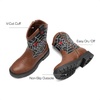 image:imageDREAM PAIRS Boys Cowboy Boots Kids Western BootsBrownBlack