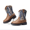 image:imageDREAM PAIRS Boys Cowboy Boots Kids Western BootsBrownCamo